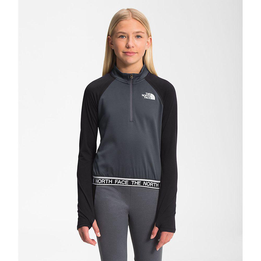 The North Face Reactor Thermal ¼ Zip Κορίτσια Pullover - Γκρι (XERB90327)